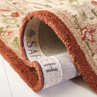 Antiquity Rust and Ivory Wool 3' x 5' Hand-Tufted Area Rug