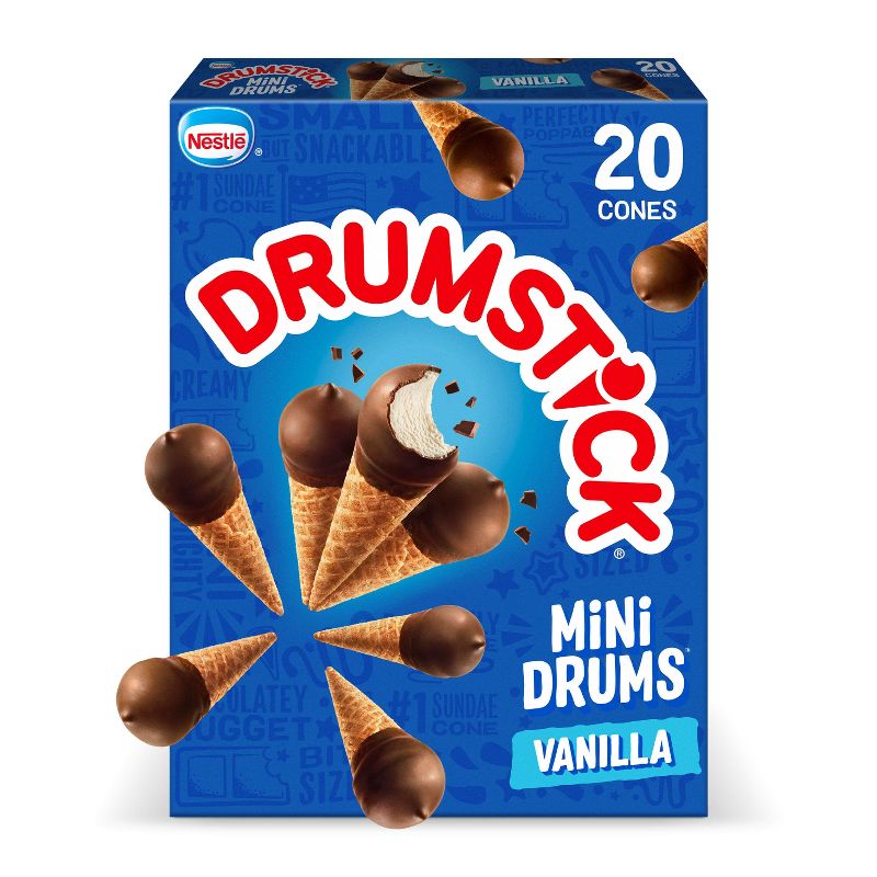 Nestle Drumstick Mini Drums Frozen Sundae Cones Vanilla - 20ct, 1 of 17