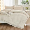 BAGOKIE 3-Piece Ruffled Bed in a Bag Comforter Set - 2 of 4