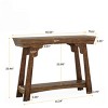 Syemin Console Tables Wood Console Table Behind Couch, 2-Tier Small Entryway Table, Farmhouse Narrow Sofa Table, Brown, 41.34"*11.81"*33.46" - 3 of 4
