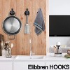 LunaLulinlk 2-Pack Industrial Bathroom Wall Mounted Towel Hooks, Black - 2 of 4