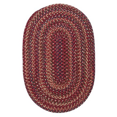 Colonial Mills Midnight Braided Rug, Burnt Brick 4' round, Round Shape
