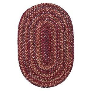 Colonial Mills Midnight Braided Runner, Burnt Brick 2'x10', Oval Shape - 1 of 3