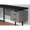 Monarch Specialties Computer Desk Home Office Corner Left Right Set-Up Storage Drawers  L Shape  Metal Laminate Grey Black Contemporary Modern - image 3 of 4