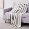 Southshore Fine Living 100% Cotton lightweight, breathable Stripe Collection throw blanket - 2 of 4