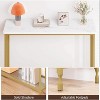 Console Table, Behind Couch Table, Industrial Hallway Table with Glass Shelf and Metal Frame, Narrow Entryway Table - 4 of 4