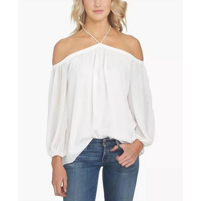 Women's Off The Shoulder Cold Shoulders Halter Neck Blouse - 1.STATE