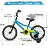 Hykolity Kids Bike Boy Girl Bicycle 16 inch for Children Age 4-7 Years Old Height 41-53 in Child Sport Bike includes Training Wheel Navy Blue - 3 of 4