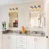 LLHZSY 3/4/5-Light Modern Bathroom Crystal Vanity Light with Round Lampshade -Light Modern Bathroom Wall Light Fixtures-Chrome/Black - 3 of 4