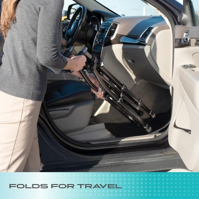 Matte Black Lightweight Foldable Walker for Seniors