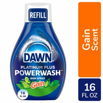 Dawn Powerwash Spray Refill, Dish Soap, Dishwashing Liquid, Gain Original, 1 Refill, 16 Fl Oz