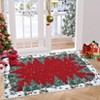 Christmas Snowman Deer Tree Mat/Rug: Winter Home Decor, Non-Slip Washable, Indoor for Kitchen/Entryway/Bedroom - 3 of 4