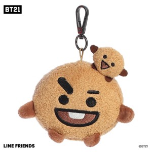 Aurora Mini SHOOKY Keychain BT21 Lovable Stuffed Doll Brown 4" - 1 of 4