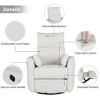 360 Degree Swivel Recliner Chair With Detachable Pillow, Backrest And Footrest, Curved Armrest Manual Home Theater Seating, Sofa Chair - image 4 of 4