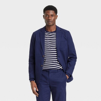 Houston White Adult Casual Fit Blazer - Navy Blue