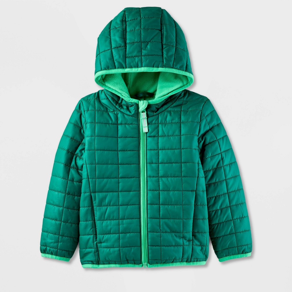 Toddler Puffer Jacket - Cat & Jack™ Dark Green 3T -  90616402