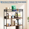 Hidden Litter Box Enclosure with Storage Rack & Cat Scratching Post Wood & Metal 2-in-1 Pets Furniture - 4 of 4