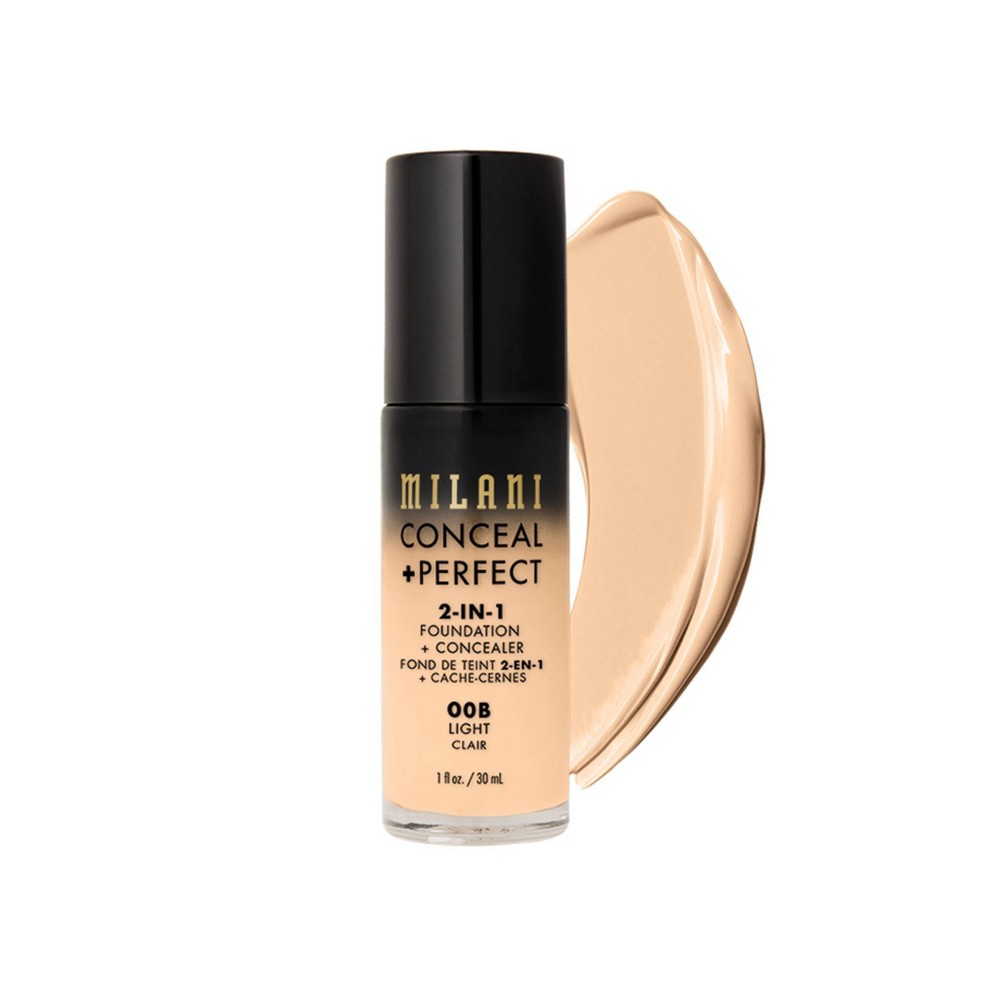 Milani Conceal + Perfect 2-in-1 Foundation + Concealer Cruelty-Free Liquid Foundation - 00B Light - 1 fl oz