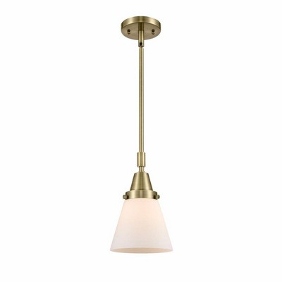 Cone - 1 Light Stem Hung Mini Pendant In Industrial Style-9.13 Inches Tall and 6 Inches Wide
