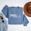 Simply Sage Market Women's Garment Dyed Graphic Sweatshirt Chaos Queen - 2 of 2