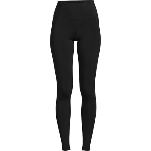 Lands' End Women's Silk Interlock Thermal Pants Base Layer Long Underwear  Leggings - Medium - Black