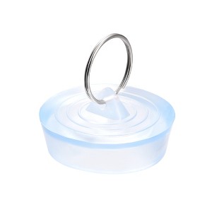 Unique Bargains Rubber Clear Hanging Ring Bathtub Kitchen Drain Stopper - 1 of 4