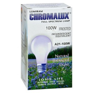 Chromalux Full Spectrum Lamp Light Bulb 100W Frosted - 1 ct - 1 of 3