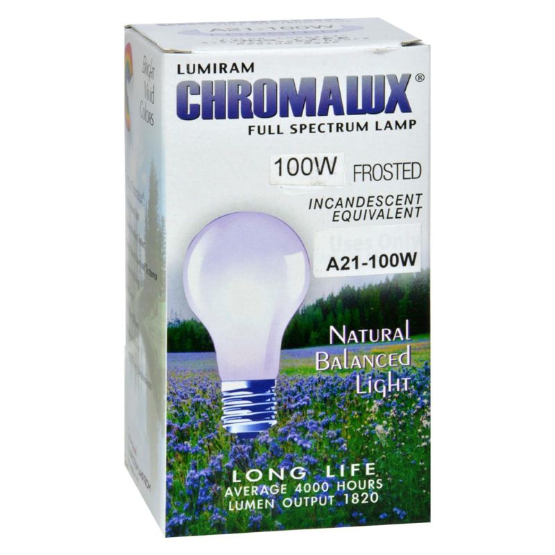 Chromalux Full Spectrum Lamp Light Bulb 100W Frosted - 1 ct, 1 of 4