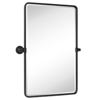 Matte Black Metal Framed Rectangular Bathroom Vanity Mirror 20 x 30