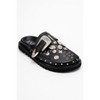 Maril Black Leather Buckle Slide (Women) black 9.5 Forever & Always Shoes - 3 of 4