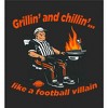 Grillin' and Chillin' Like A Football Villain Youth Long Sleeve Hoodie - image 2 of 2