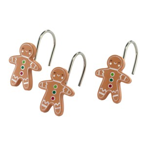 Avanti Linens Gingerbread Man Shower Hooks - 1 of 3