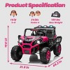 JOYRACER 24V Ride on Truck Toys w/ Remote Control, 2 Seater 400W   Electric Powered Ride on w/ Dump Bed, 3 Speeds, Shovel & Bluetooth/Music - 3 of 4