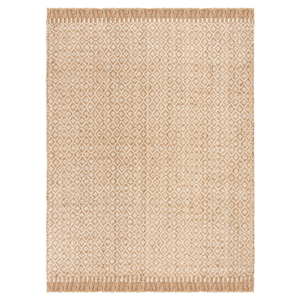 Natural/Ivory Geometric Woven Area Rug 6'x9' - Safavieh