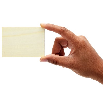 Small Unfinished Wooden Rectangles for Crafts, 2x3, 36 Pack