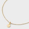 14K Gold Plated Round Initial Pendant Necklace - A New Day™ - 4 of 4