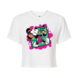 Women's - Disney - Mickey Music Stroll Cropped Graphic T-Shirt - 1 of 4