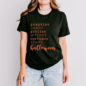 Simply Sage Market Halloween Words Short Sleeve Tee - 1 of 4