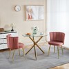Sapphtopaz Dining Chairs Set of 2 Bistro Chair with Iron Legs Dining Room Chair with Velvet Upholstered Kitchen Chairs for Kitchen, Bedroom - 3 of 4