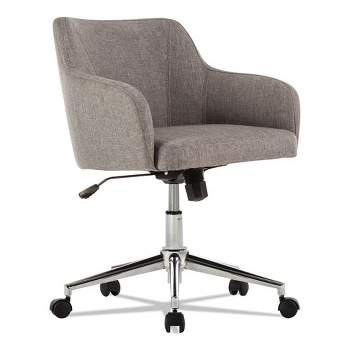 Alera Alera Captain Series Mid-Back Chair, Supports Up to 275 lb, 17.5" to 20.5" Seat Height, Gray Tweed Seat/Back, Chrome Base