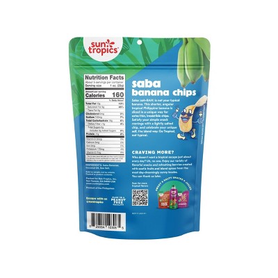 Sun Tropics Sea Salt Saba Banana Chips - 5.1 oz