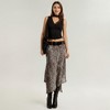 Anna-Kaci Women's Leopard Print Asymmetrical Midi Skirt with Flowing Hem and Lightweight Chiffon Fabric - 2 of 4