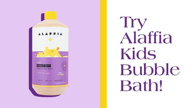 Alaffia Everyday Coconut Baby &#38; Kids Bubble Bath, Coconut Strawberry - 32 fl oz, 6 of 10, play video