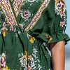 Women's Boho Floral Print Beach Dress with Tassel Tie - Cupshe - 3 of 4