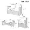 GlasFlength Patio Seating Sets, Combine Modern Design with Comfort, Elevate Your Patio Experience with Outdoor Lounge Sets, Red, 45.25"*25.75"*29.75" - 4 of 4