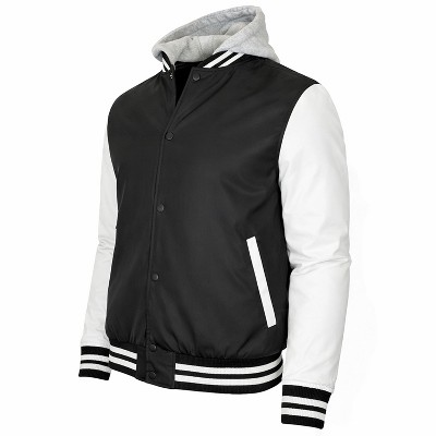Spire By Galaxy Galaxy Formaker Men's Hooded Varsity Jacket w/ Detachable Hood — фото 3