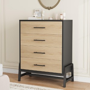 4 Dresser for Bedroom, 38.6" Tall Dresser, Tall Drawer with Storage Freestanding - 1 of 4