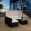 Jojoka 6-Piece Outdoor Sofa Set, Daybed with Retractable Canopy, Patio Lounge with Adjustable Backrests, Chaise Lounge, Garden Furniture - 4 of 4