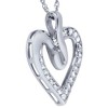 Pompeii3 1/4Ct Diamond Curve Heart Shape Pendant Necklace in White, Yellow, or Rose Gold - 2 of 4