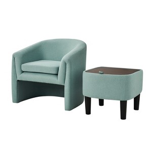 Giles Morden Upholstered Armchair with Removable Legs Storage Ottaman|Artful Living Design - 1 of 4